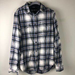 GAP Flannel Plaid Top Button Up - Size M 40